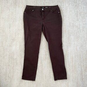 3 for $6 Avenue Denim Brown Skinny Jeans 16 Average Plus